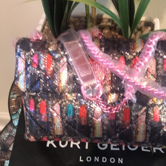 Kurt Geiger Handbags - kurt geiger London Kensington Sequin Lip Medium Shoulder Bag